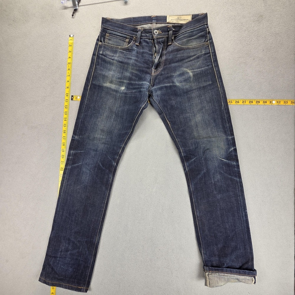 Rogue Territory Jeans Selvedge Stanton Made In USA Whiskers Honeycomb Fits 32x32